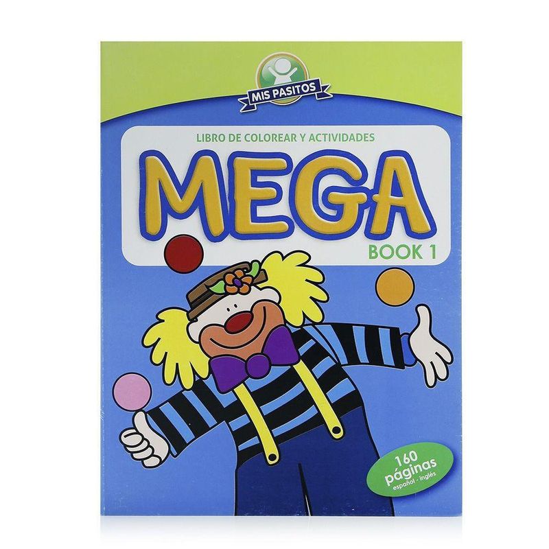 Libro P/Colorear Mega P/Niños. Español/Ingles. 160 Paginas. Mis Pasito –  Dismart GT