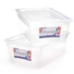 Caja Organizate Set 2 (6 Lt) Natural Marca Guateplast