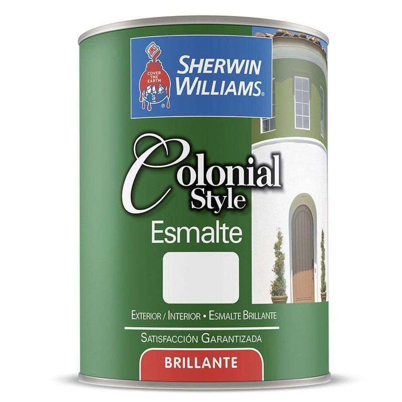 Colonial Style Esmalte Brillante Base Extra White 1/4 Gal - Sherwin Williams