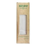 Pajilla Biodegradable Blanco 50U - Nat-bio