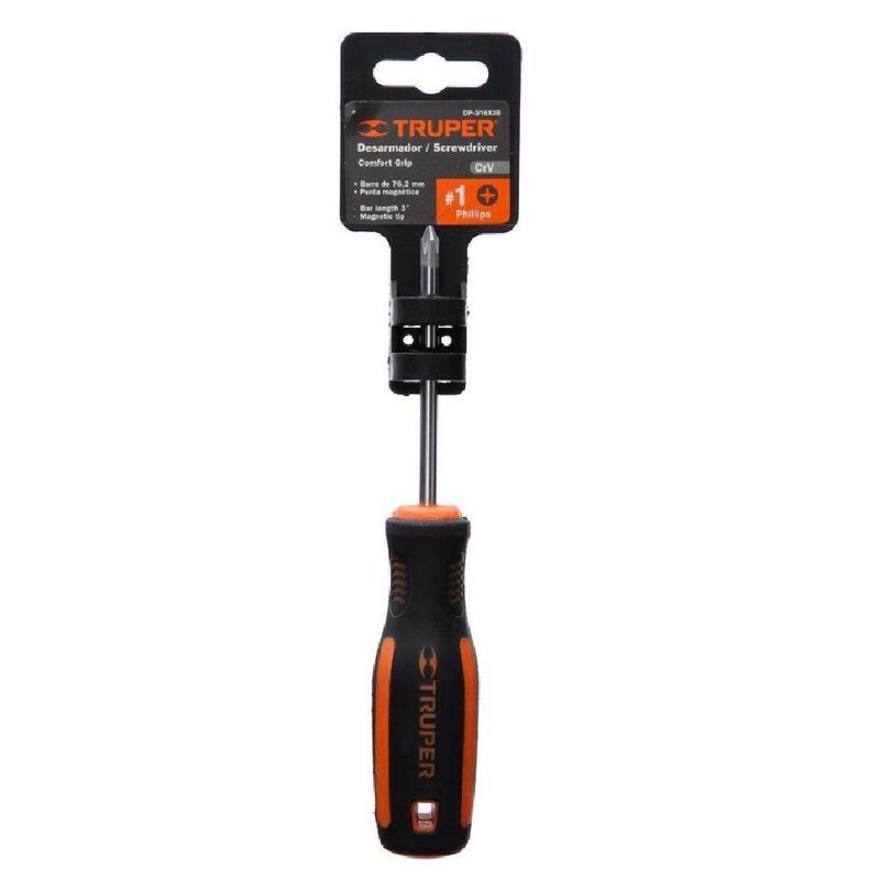 Destornillador De Cruz 3/16 plg Grip - Truper Varios Tamaños