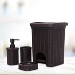 Set De Accesorios Para Baño 4 Piezas Ratan - Viva Fresh