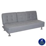 Sofá Cama Gris con Portavasos 185X110X84 Cm - Intap