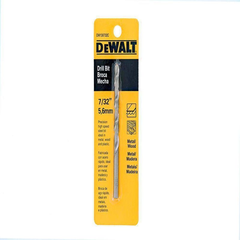 BROCA, METAL Y MADERA, 3/8 PULG, ACERO RAPIDO, HSS. MARCA DEWALT