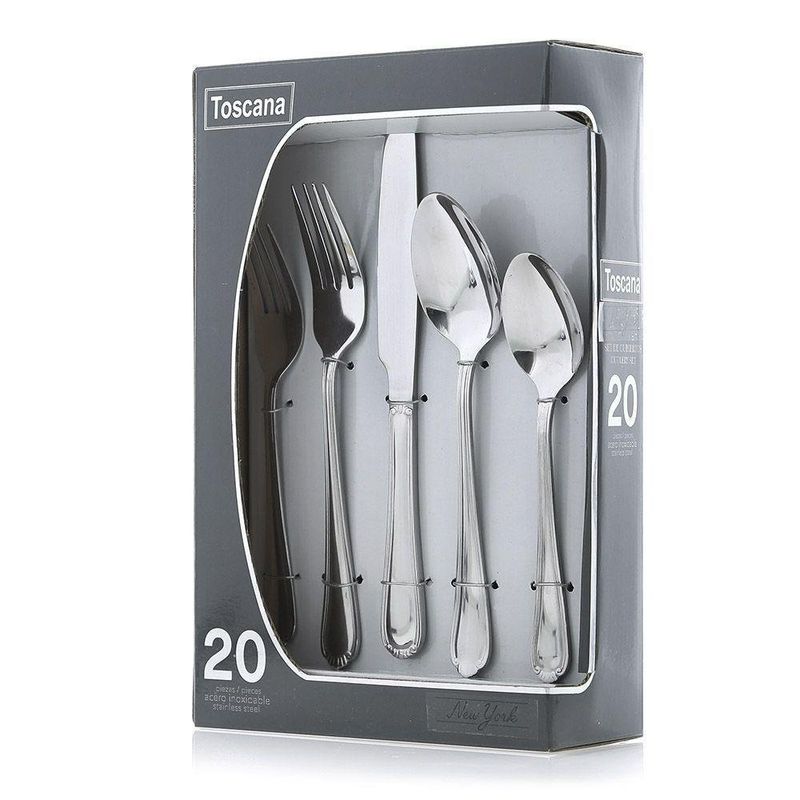 Set 20 Cubiertos Clasicos A. Inox 18/0 - Toscana