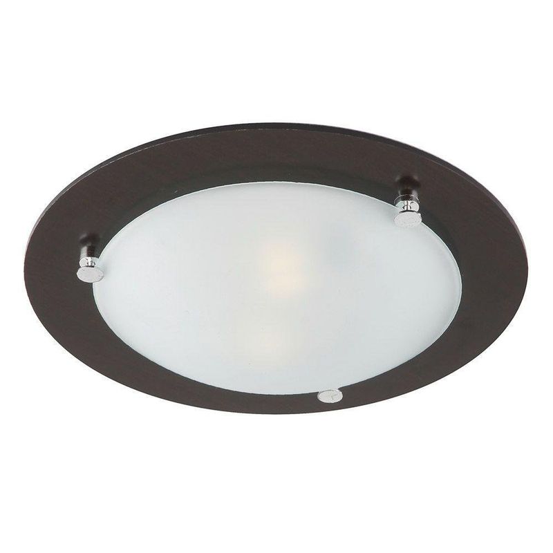 Plafon Madera/Vidrio 34Cm 2Xe27 - Tecnolite