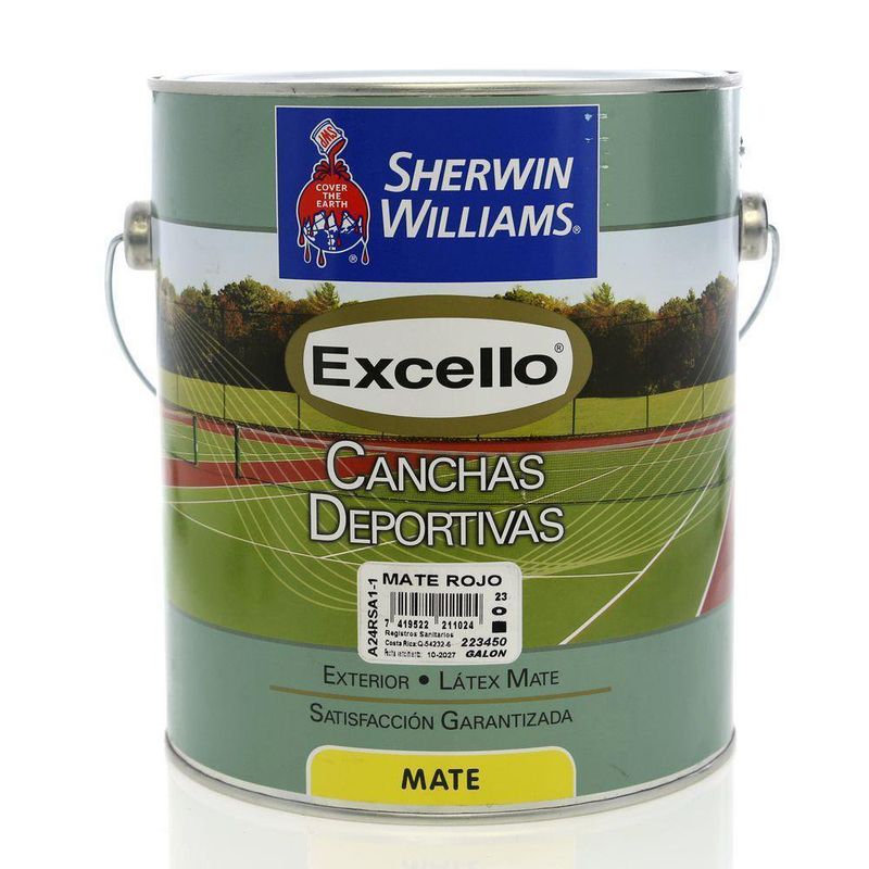 Pintura Canchas Deportivas Rojo 1 Gal - Sherwin Williams