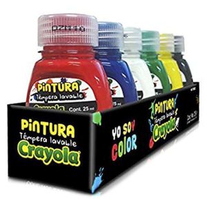 Témpera Lavable 6 Colores 25 Ml