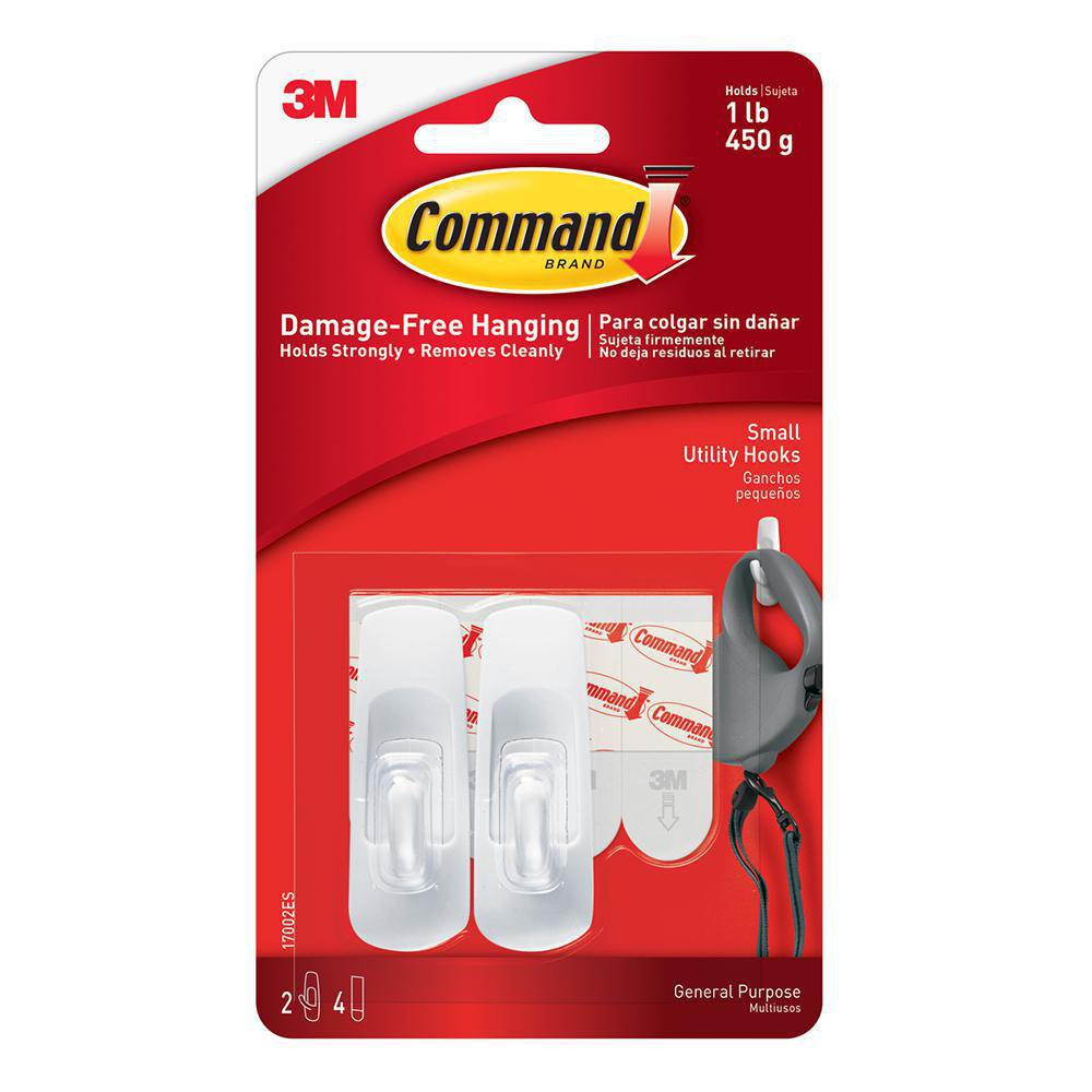 Paquete de 2 ganchos para detergente, ganchos adhesivos para pared, colgadores  adhesivos para uñas Leyfeng Ganchos Adhesivos