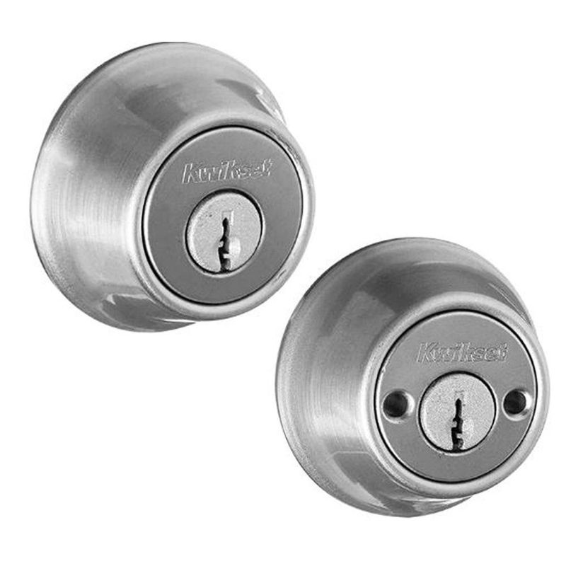 Cerrojo Kwikset Modelo 96650-497 para Puerta Exterior Latón