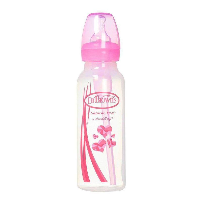 Biberón Anticólicos De Transición Rosa 8 Oz - Dr. Browns