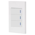 Interruptor Triple de 3 Vías Blanco Oslo - Volteck