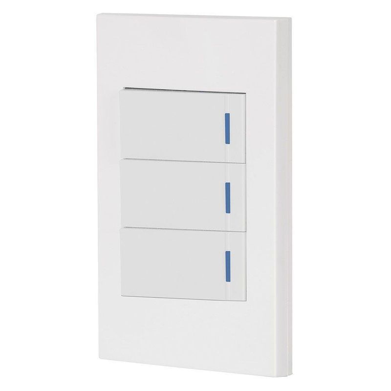 Interruptor Triple de 3 Vías Blanco Oslo - Volteck