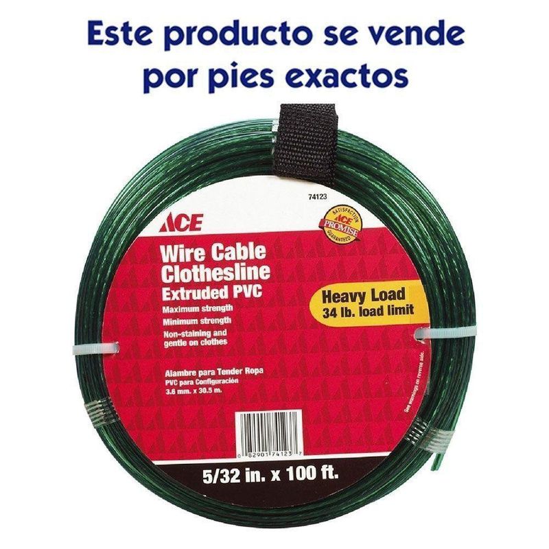 Cable De Acero Con Vinyl De 5/32 Plg - Campbell - Cemaco