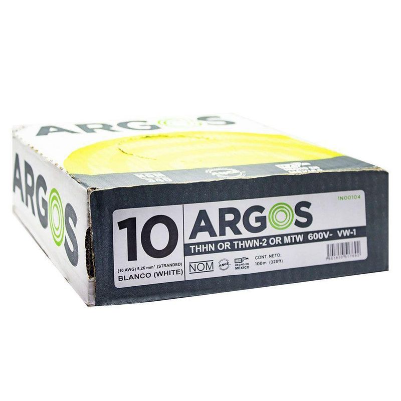 Cable Thhn De 10 Awg Blanco Argos Cemaco 8892