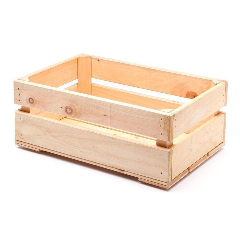 Caja De Madera Clara Mediana - Modular - Cemaco