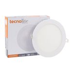 Lámpara Led Empotrable Redonda Slim 12W - Tecnolite