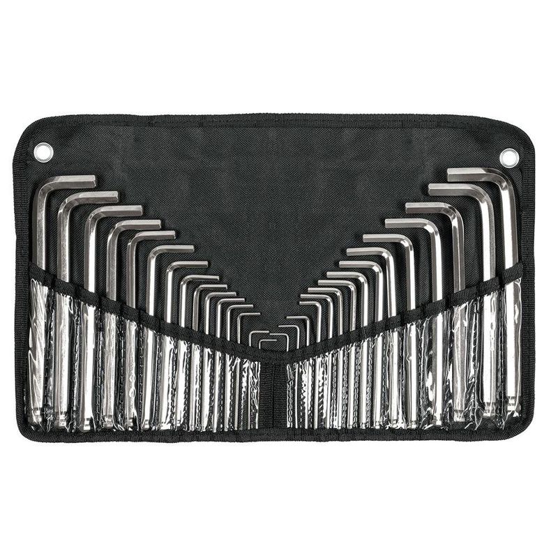 Set de 30 Llaves Allen Largas Std/Mm Punta Bola con Estuche