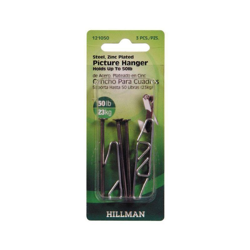 Gancho Para Cuadros 100 Lbs De 2 Pzs Color Plateado - Hillman Anchorwire