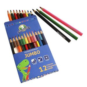 Crayones de Madera Triangulares Jumbo 12 Colores