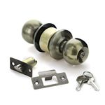 Cerradura Cilindro Esfera Dormitorio Latón Antiguo - Pro-Lock