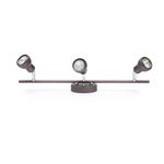 Lámpara De Techo Pared 3 Bombillos Café 50 W - Z