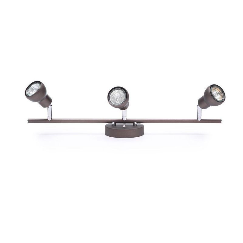 Lámpara De Techo Pared 3 Bombillos Café 50 W - Z