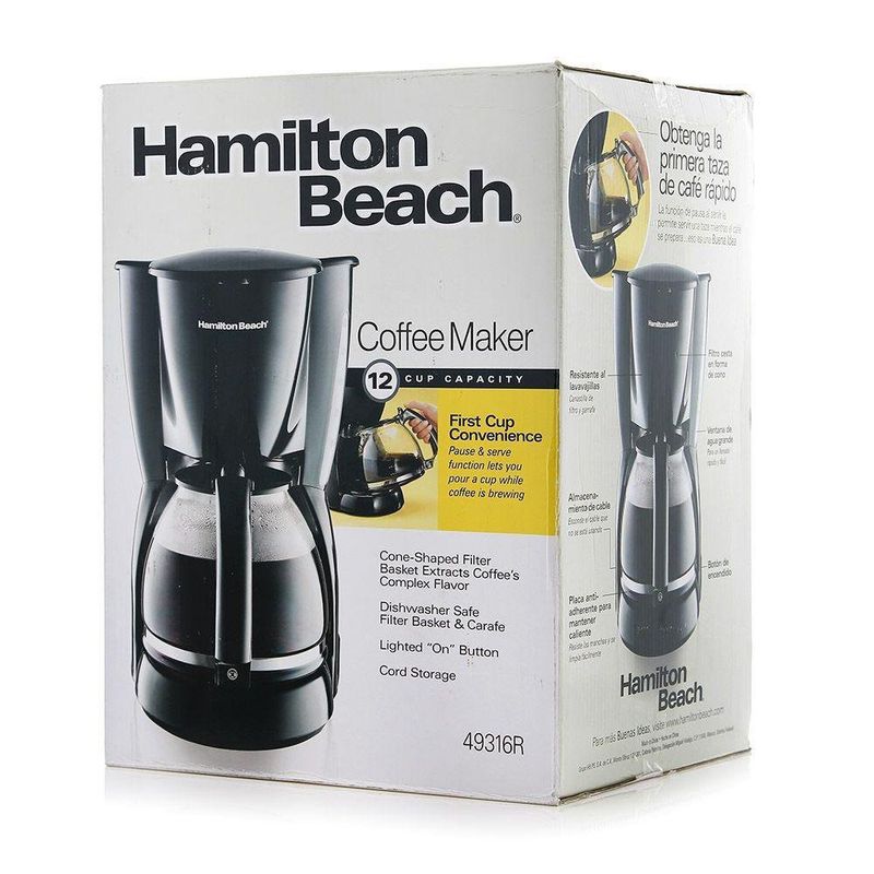 Cafetera Hamilton Beach Para Expreso y Capuchino Negra