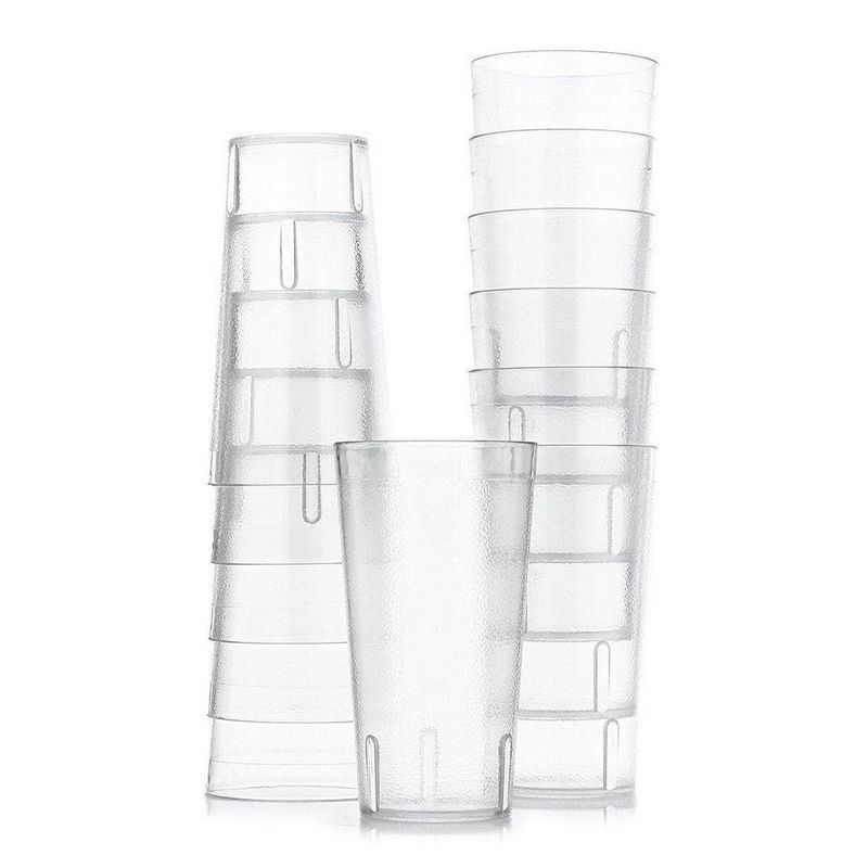 Set 12 Vasos Acrilicos Transparentes - Winco Varias Capacidades