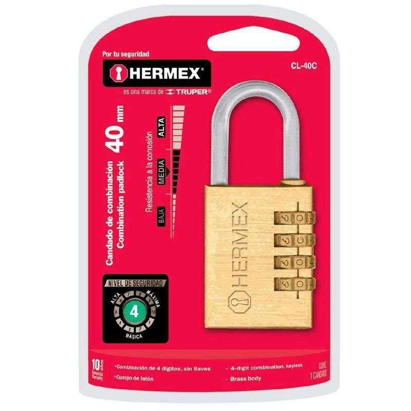 Candado De Combinación 40 Mm De Latón - Master Lock