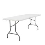 Mesa Para Exterior Plegable De Plástico Blanca - Z