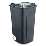 Basurero Plástico Con Rodos Verde 50 Gal - Rubbermaid