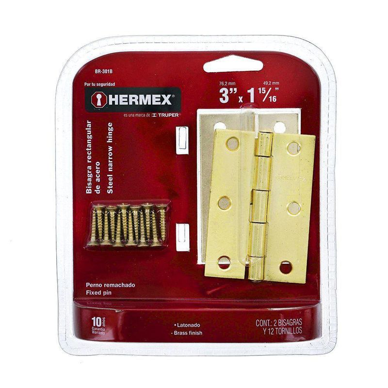 Bisagra Rectangular 3 Plg - Hermex