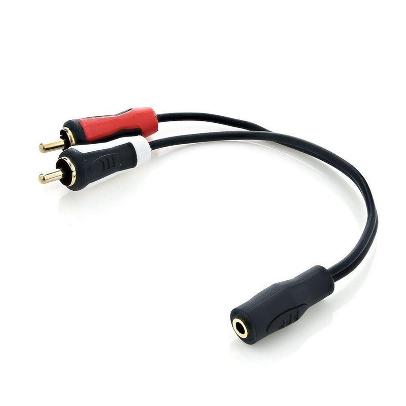 1,5m Cable Adaptador de Audio Jack 3,5mm a 3 RCA L/R Macho Conversor Sonido  Estereo Analógico MiniJack 3,5 mm Triple RCA M/M-M-M – OcioDual