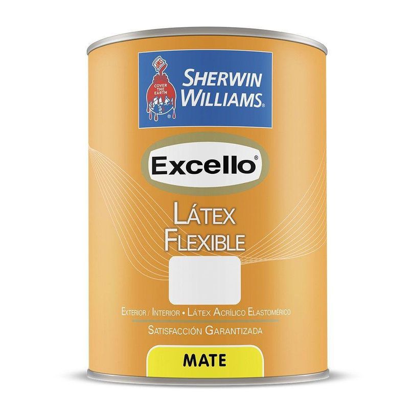 Excello Látex Flexible Mate Base Extra White 1 Gal - Sherwin Williams