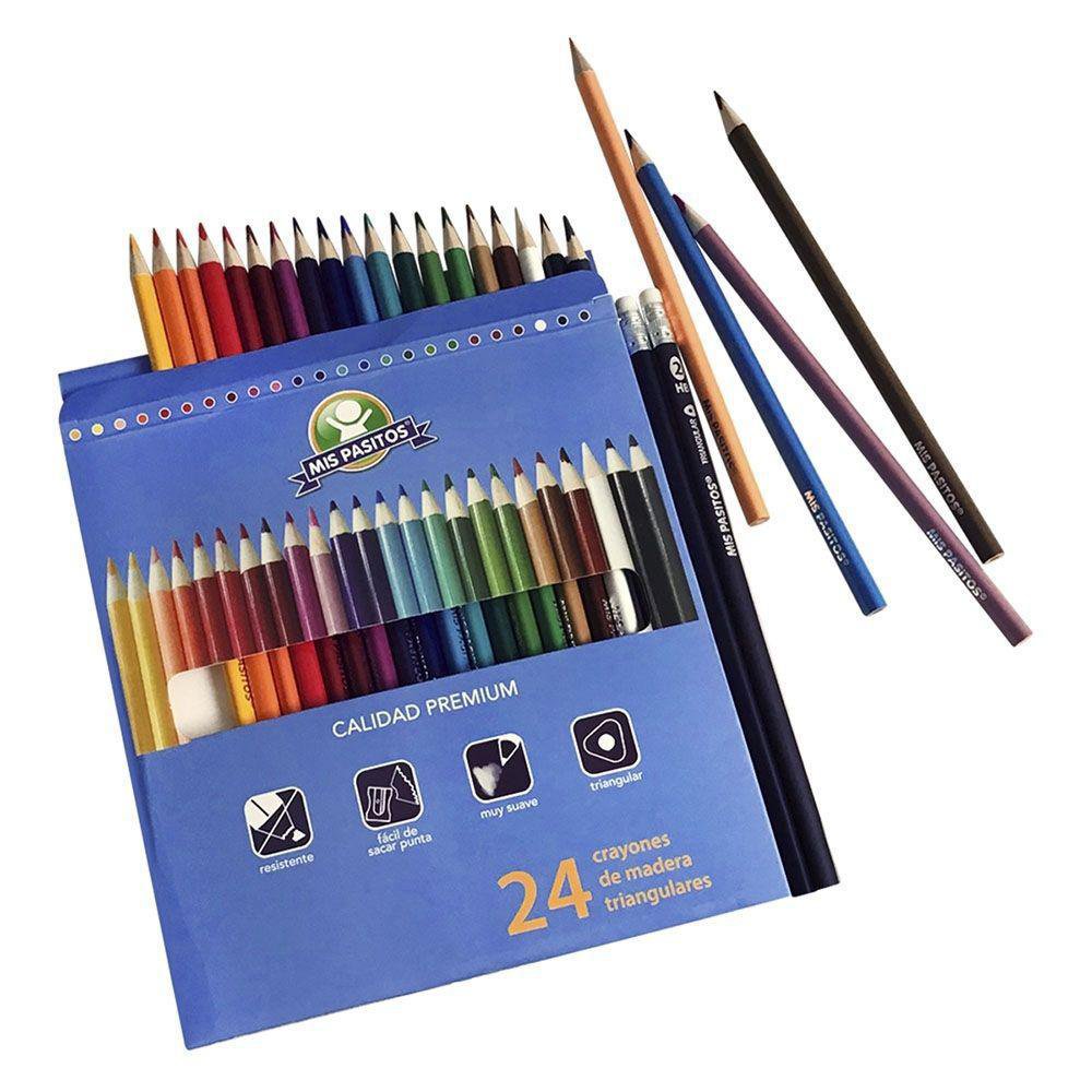 Crayon De Madera-Crayola-12 Colores-Largos-Circulares-1 Unidad - Arimany