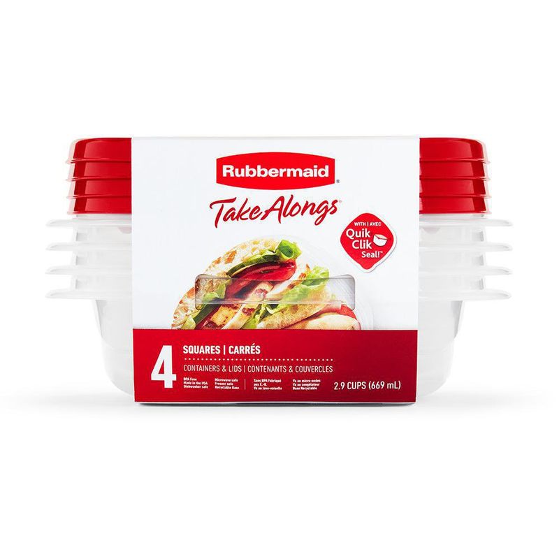 Set De 4 Contenedores De 2.9 Tazas - Rubbermaid