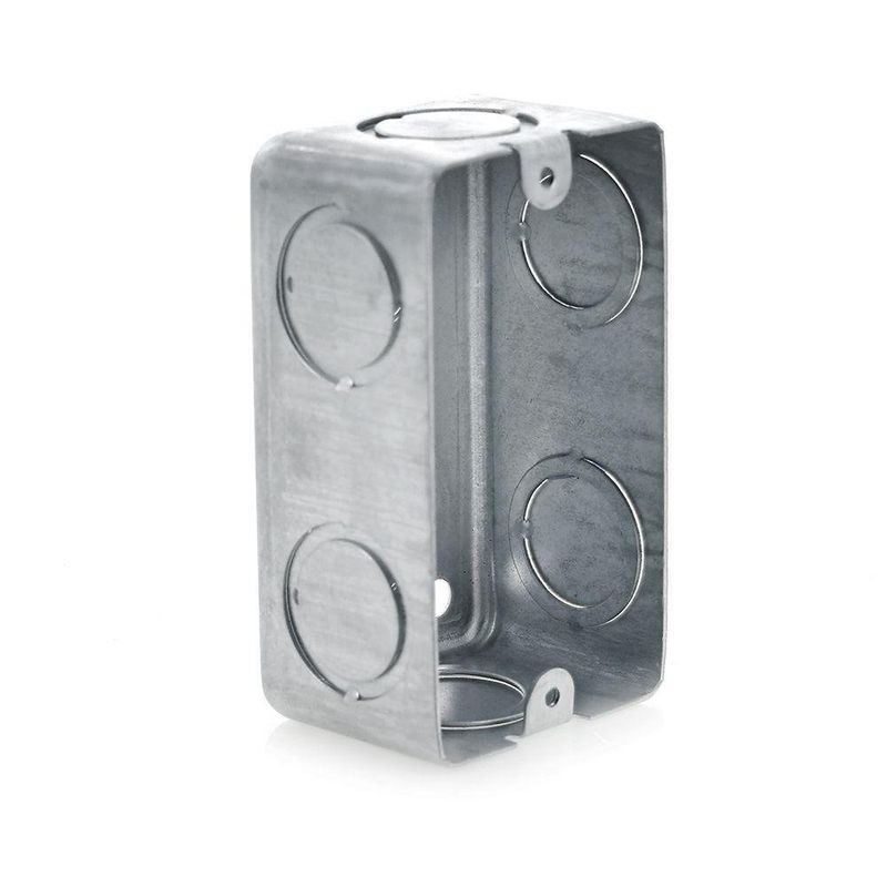 Caja Eléctrica Empotrable Rectangular De Metal - Volteck
