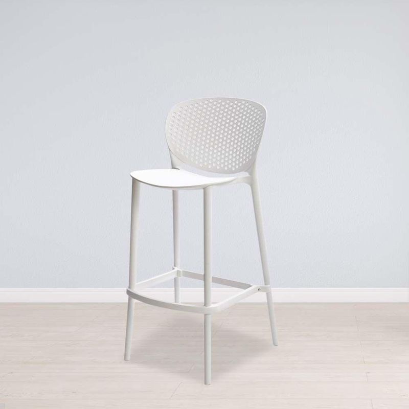Silla ParaBar Blanca Pp 54X54X105 Cm - Z