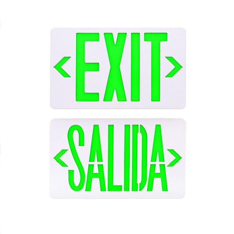 Rótulo Salida/Exit Led E-50G Ulverde