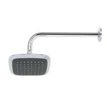 Ducha Cuadrada con Brazo Aero Cromada 6 Plg - Foset