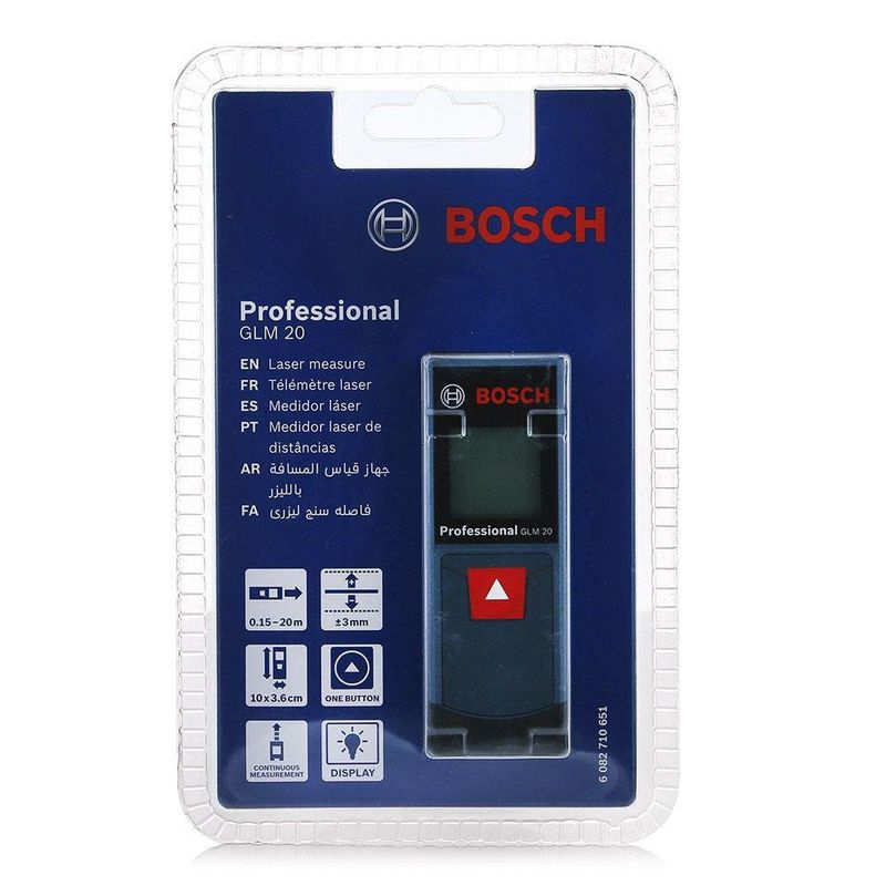 Telemetro Laser Glm 20 Bosch - Cemaco