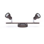 Lámpara De Techo/Pared Café 2Bombillosxgu10X50Wmax - Zlumini