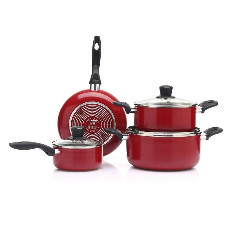 Batería De Cocina Antiadherente 7 Pzas - Nordika Varios Colores