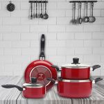 Batería De Cocina Antiadherente 7 Pzas - Nordika Varios Colores