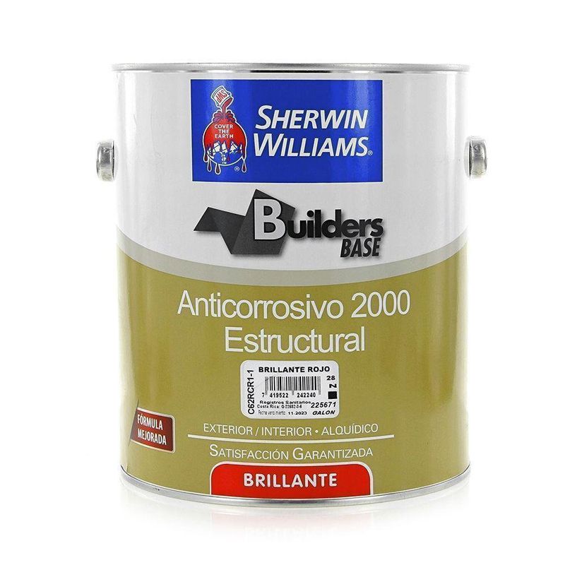 Builders Base Anticorrosivo 2000 Estructural Brillante Rojo 1 Gal - Sherwin Williams