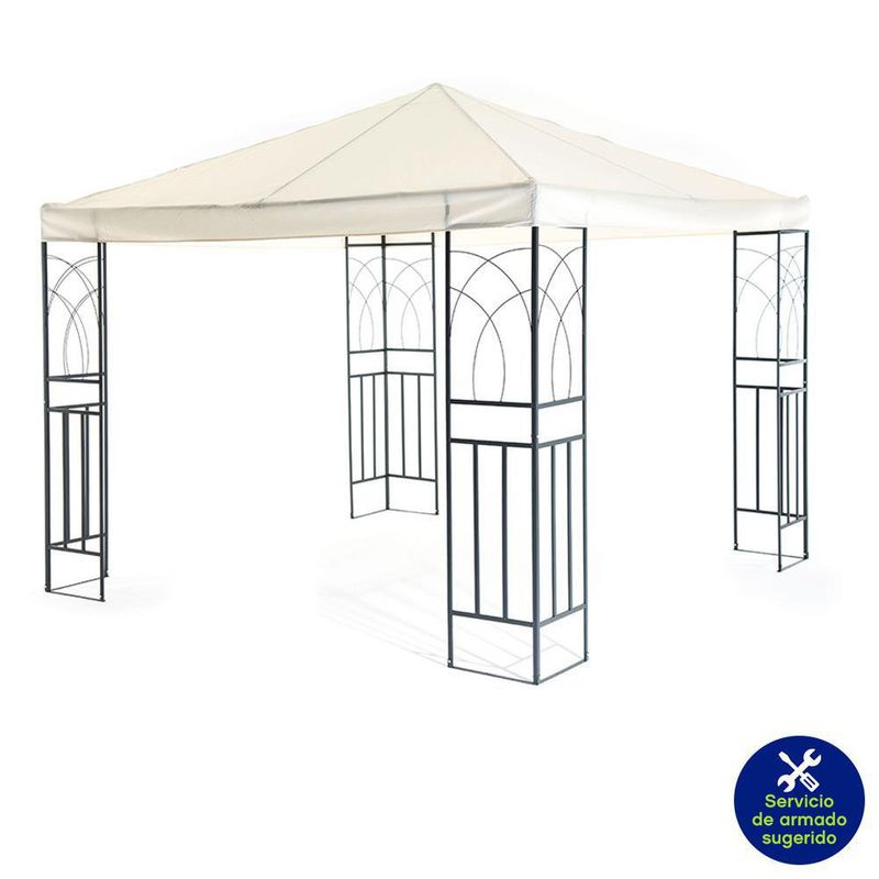 Toldo-de-Exterior-con-Columnas-Metalicas-Beige