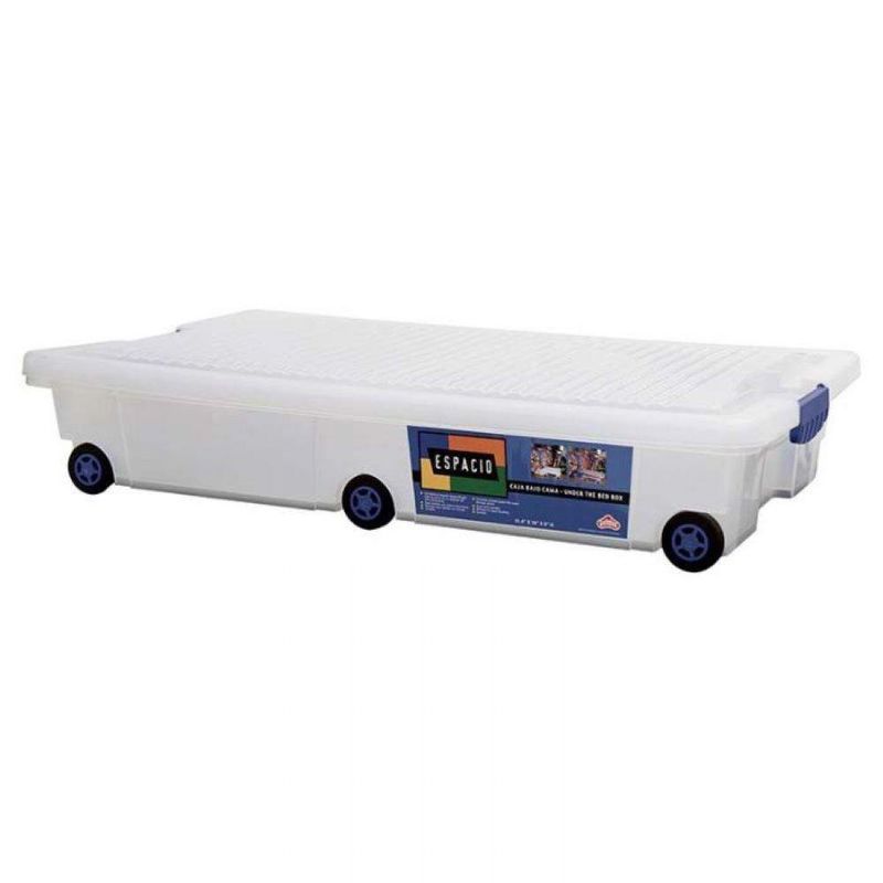 Caja Plástica con Ruedas Azul 30 L