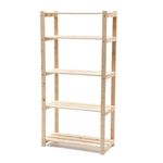 Estantería De Madera Natural 5 Niveles - Modular