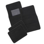 Set De Alfombras Felpa Y Hule Para Auto 4 Pzas Negro - Amscan Inc.